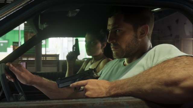 GTA 6 missions: Jason driving during a getaway
