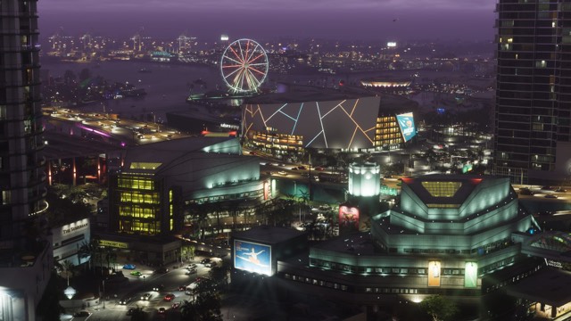 GTA 6 Vice City: night skyline and ferris wheel
