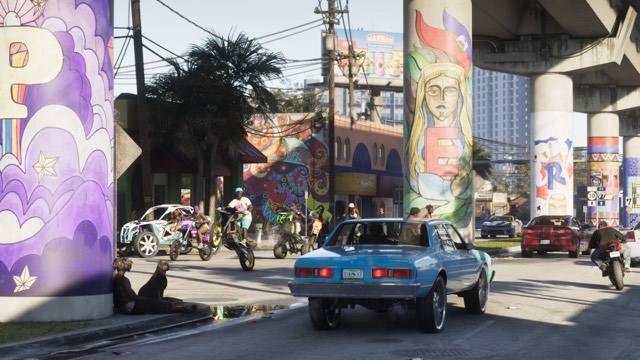 GTA 6 Vice City: murals under the overpass