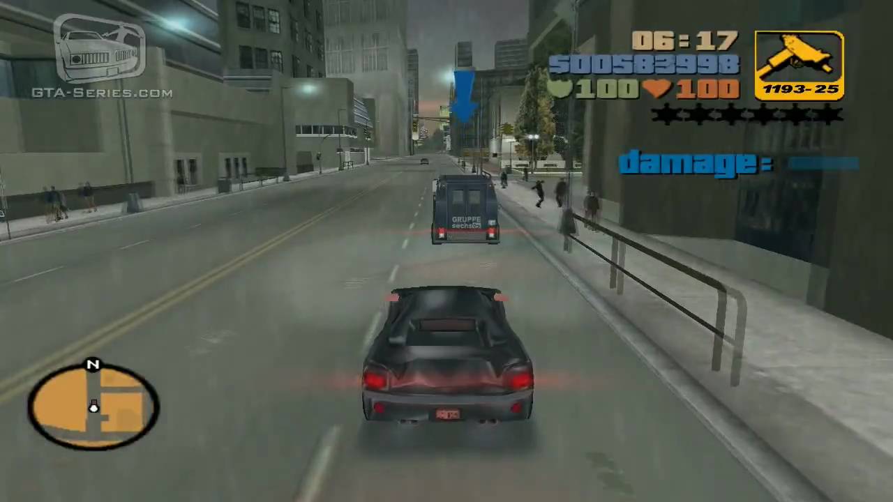 Cheat GTA 3 – Mission 50 – Escort Service