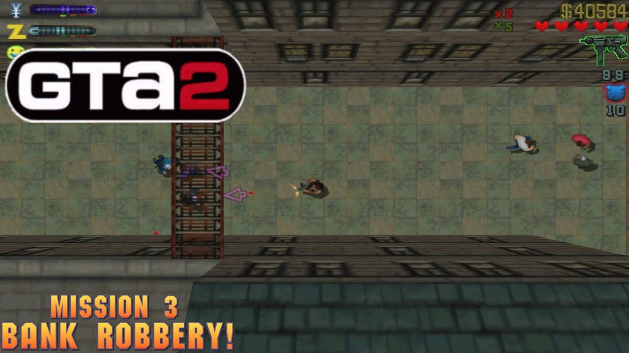 Cheat GTA 2 Mission 3 – Bank Robbery!