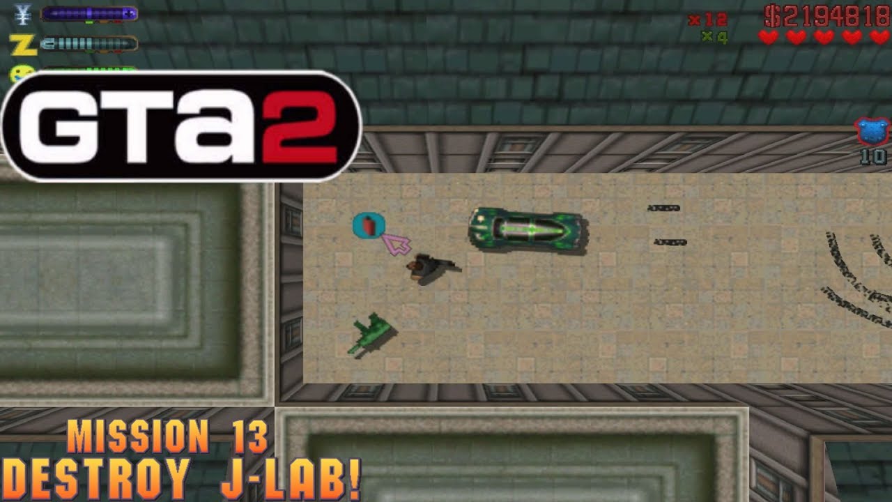 Cheat GTA 2 Mission 13 – Destroy J-Lab!