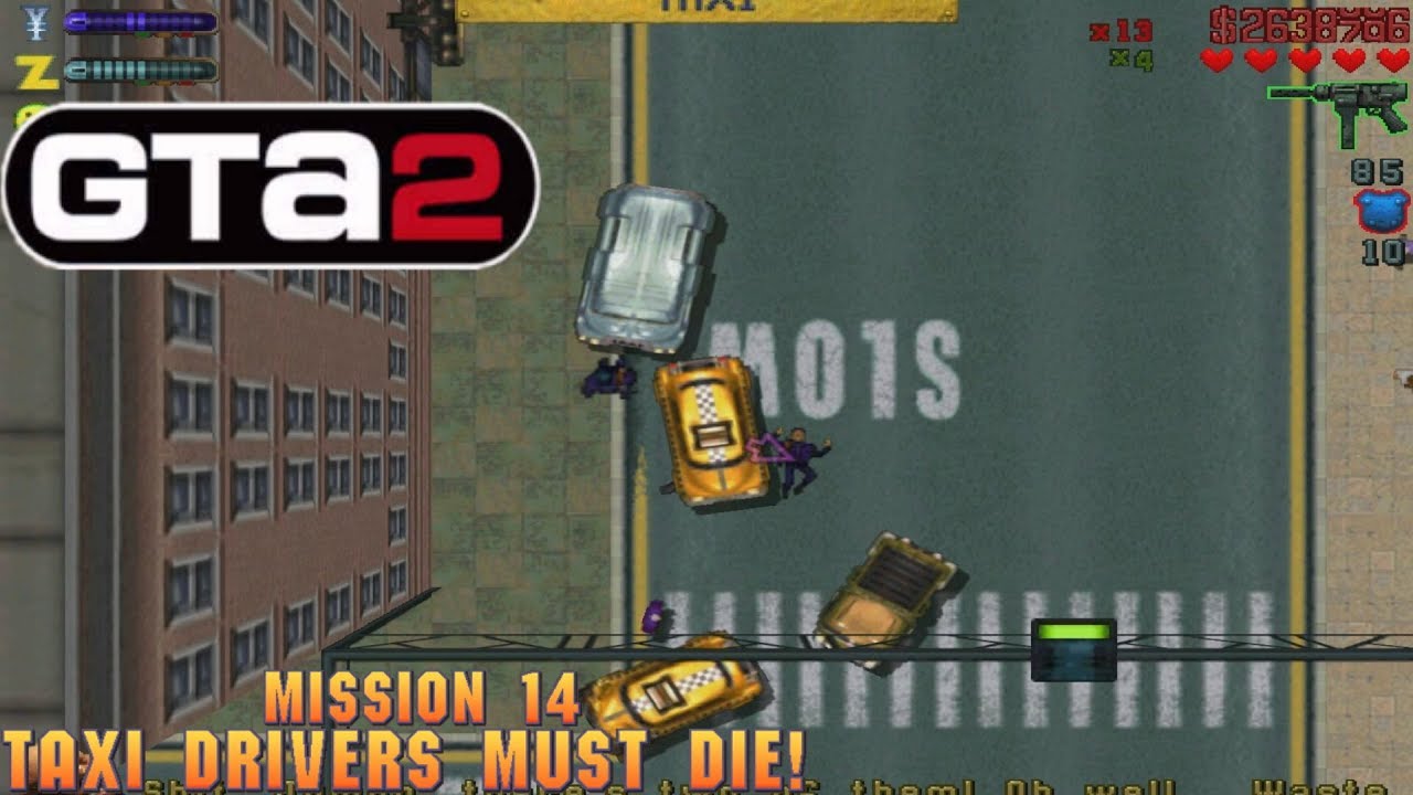 Cheat GTA 2 Mission 14 – Taxi Drivers Must Die!