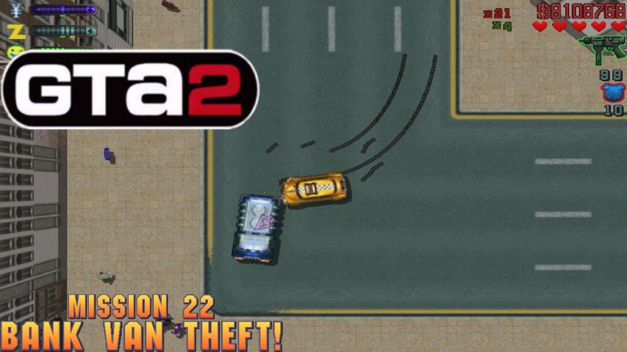 Cheat GTA 2 Mission 22 – Bank Van Theft!