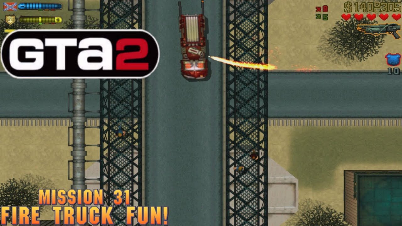 Cheat GTA 2 Mission 31 – Fire Truck Fun!