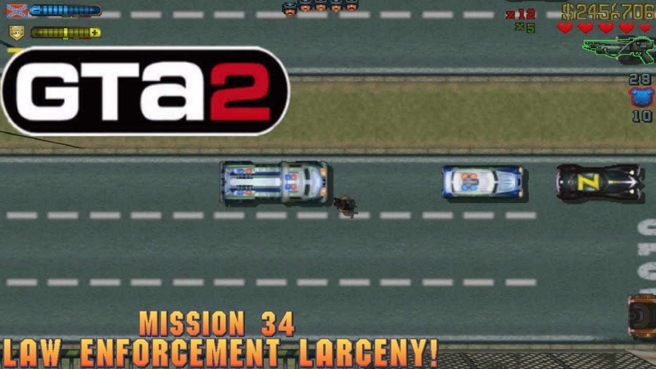 Cheat GTA 2 Mission 34 – Law Enforcement Larceny!