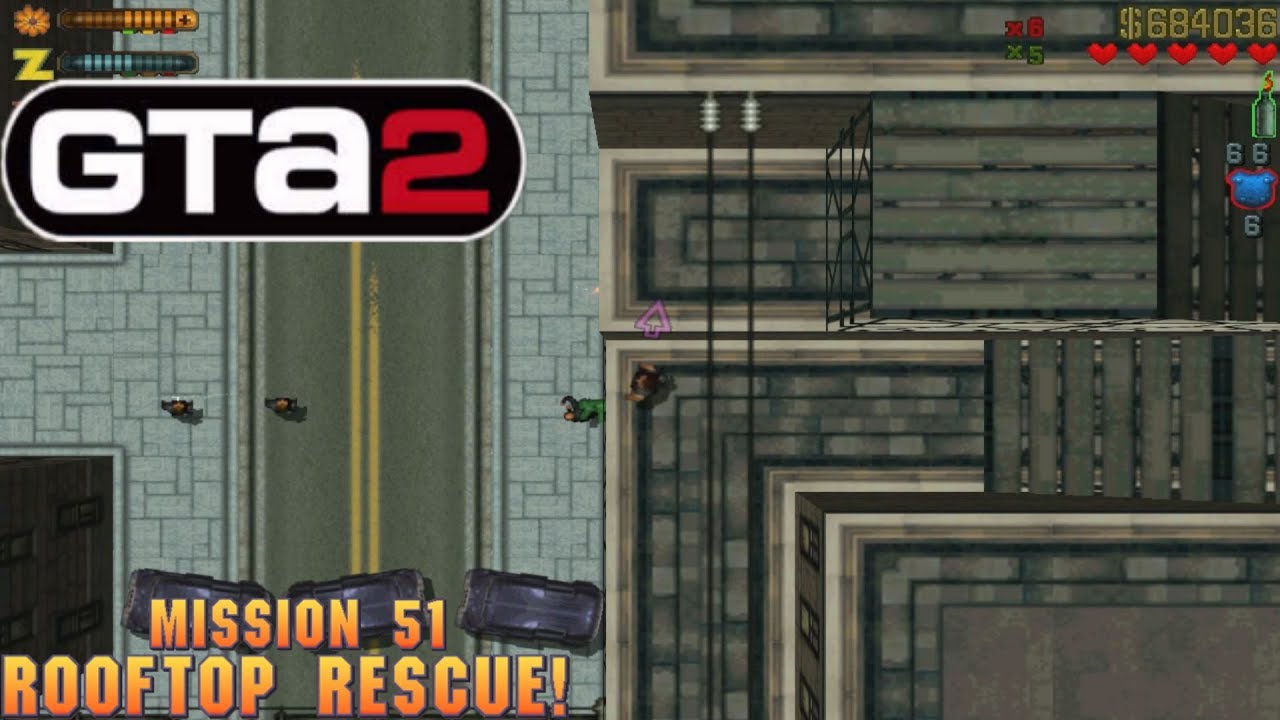 Cheat GTA 2 Mission 51 – Rooftop Rescue!