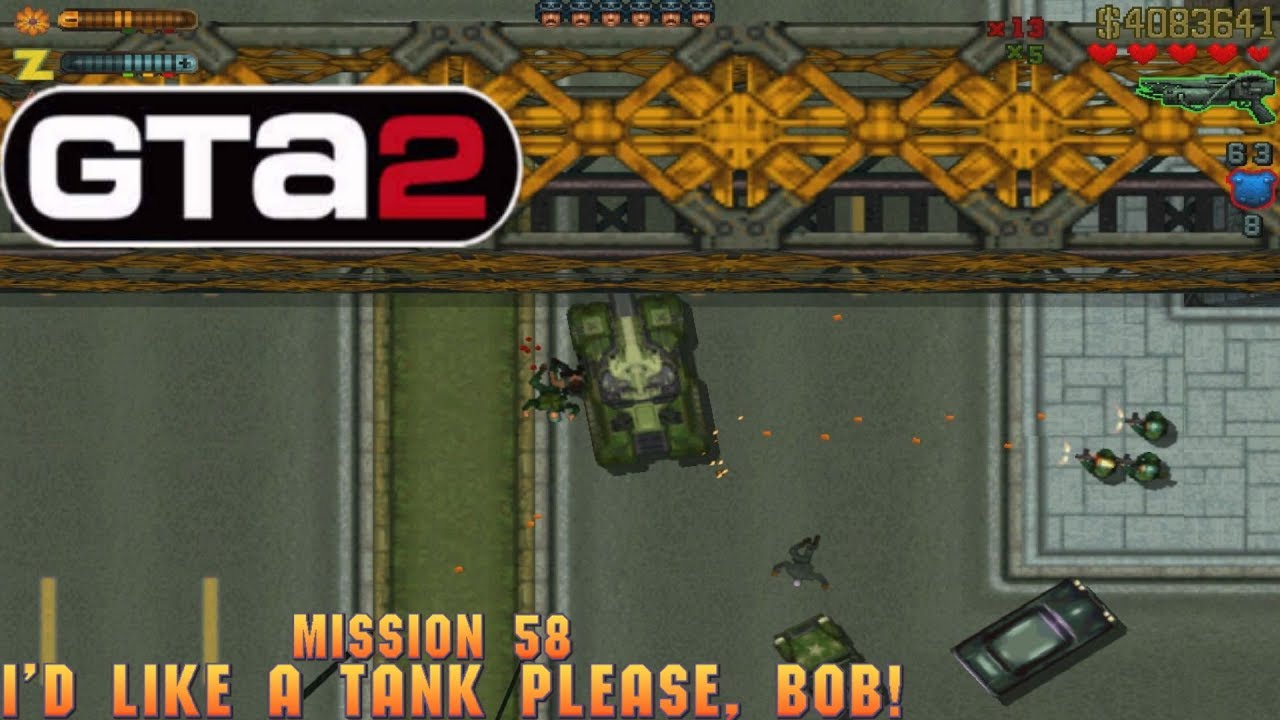 Cheat GTA 2 Mission 58 – I’d Like A Tank Please, Bob!