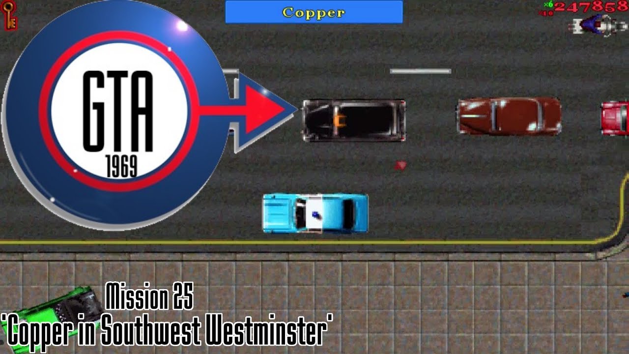 Cheat GTA: London 1969 Mission 25 – Copper in Southwest Westminster