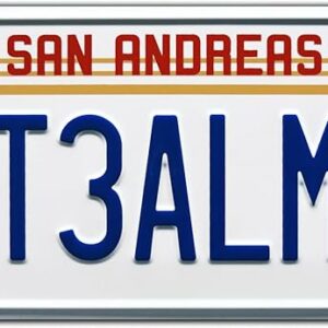 GTA San Andreas “STEAL ME” Metal License Plate – Stamped Replica