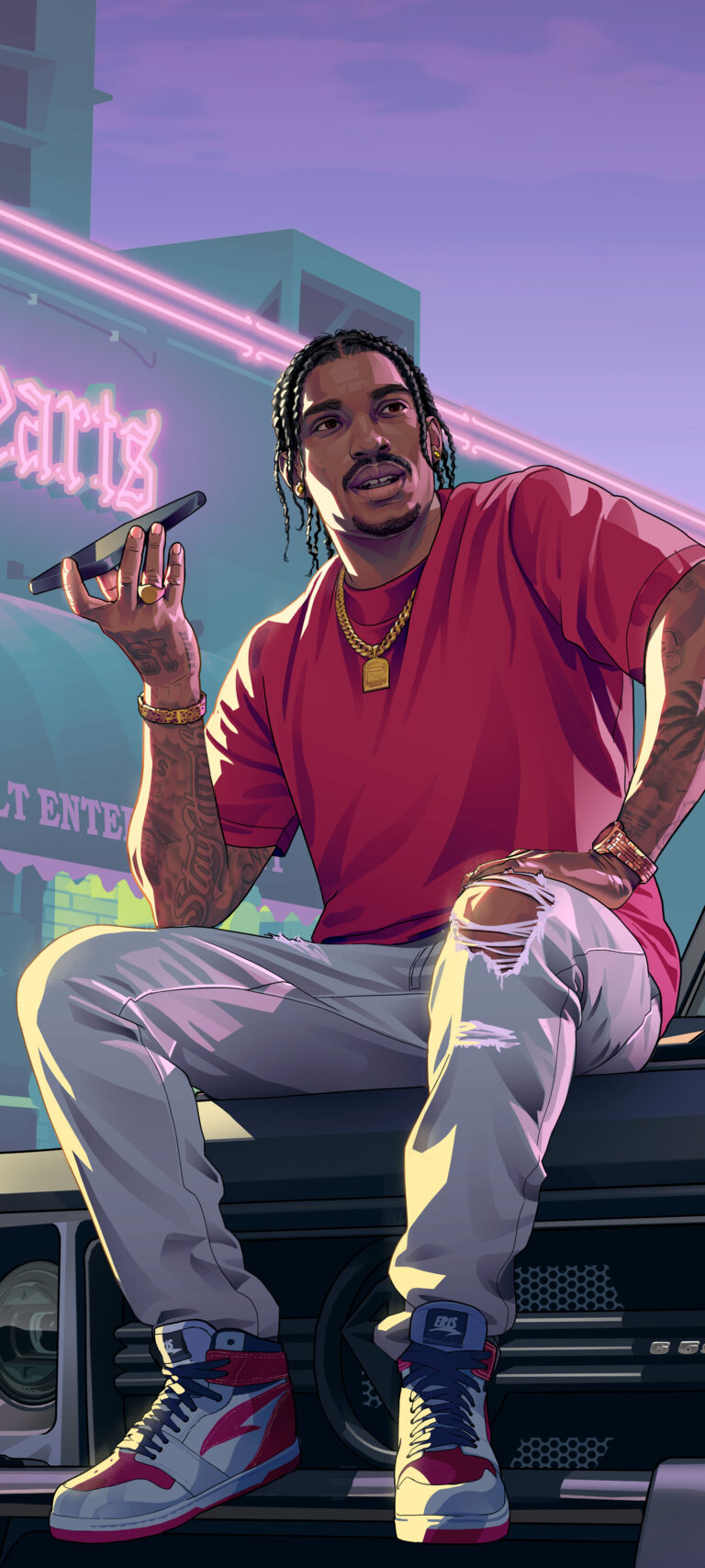 GTA 6 wallpaper: Dre’Quan Priest, phone format