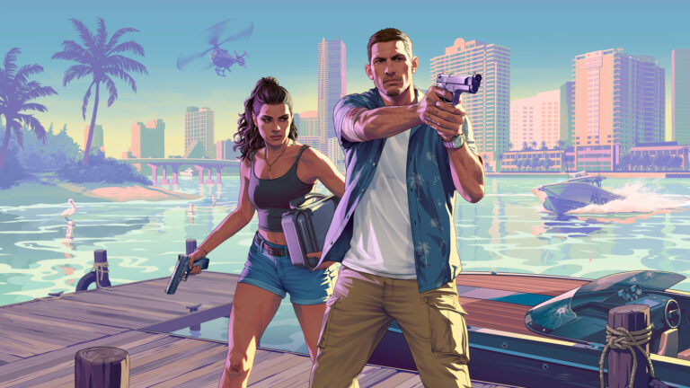 GTA 6 wallpaper: Jason and Lucia (02), desktop format