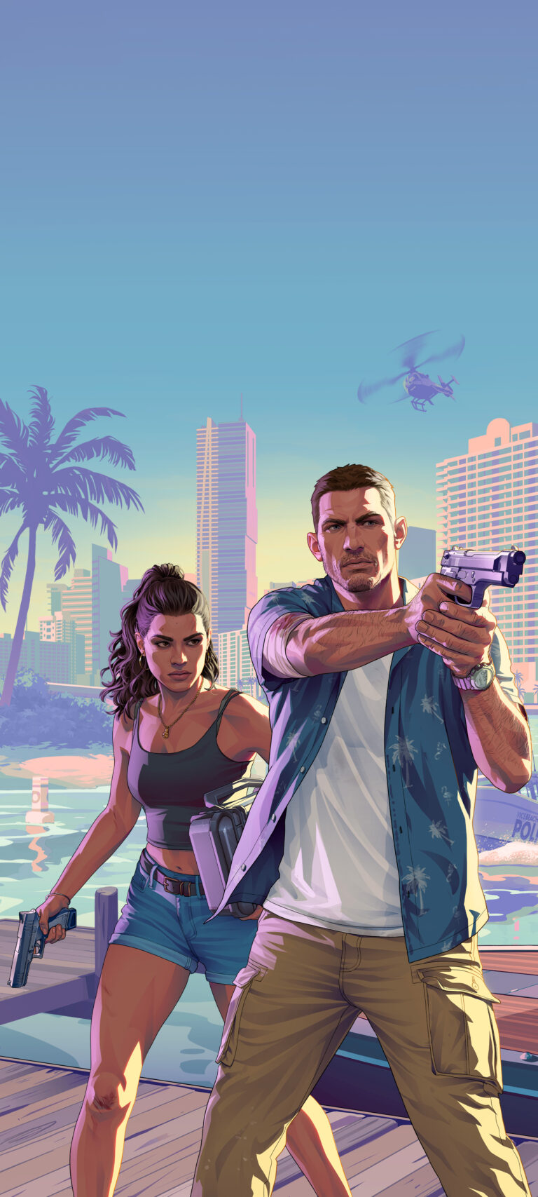 GTA 6 wallpaper: Jason and Lucia (02), phone (a) format