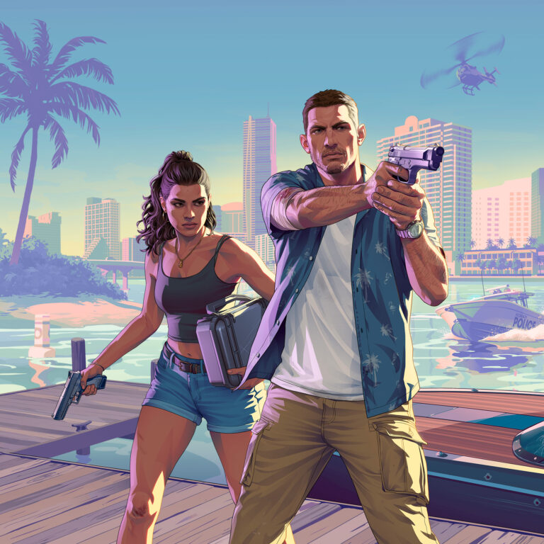 GTA 6 wallpaper: Jason and Lucia (02), square format