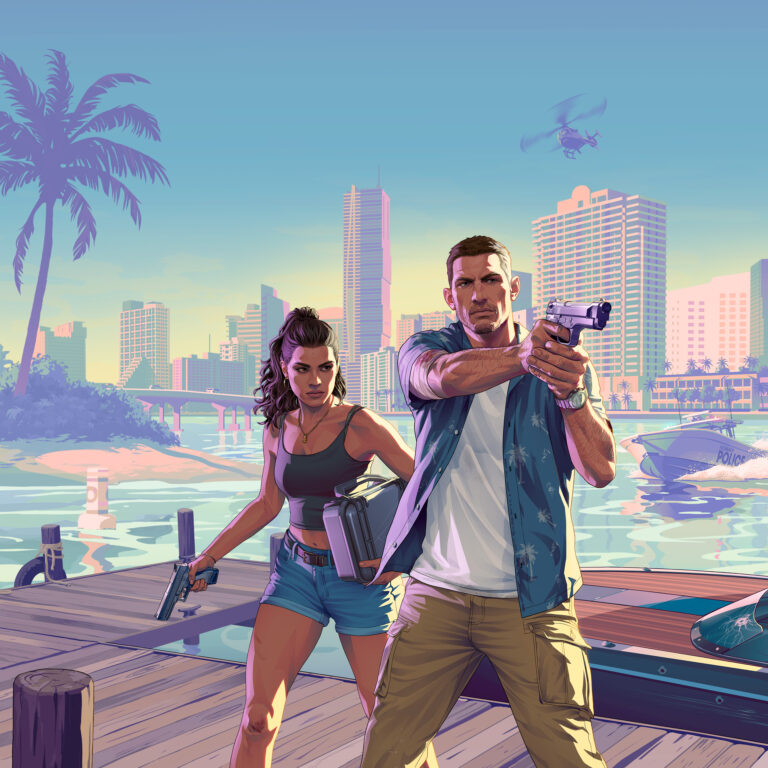 GTA 6 wallpaper: Jason and Lucia (02), tablet format