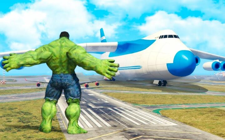 The Incredible GTA 5 Hulk Mod: An Unstoppable Force vs. a Jumbo Jet