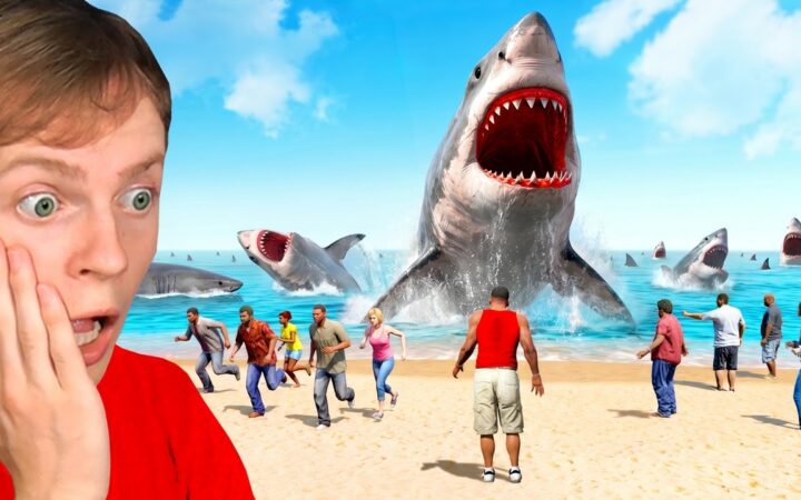 When a Thousand GTA 5 Megalodon Sharks Invade Los Santos