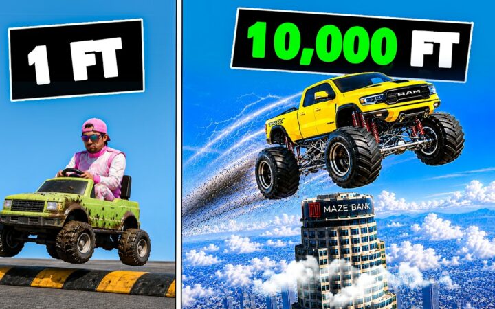 How High Can You Fly? The GTA 5 Monster Truck Jumps Challenge