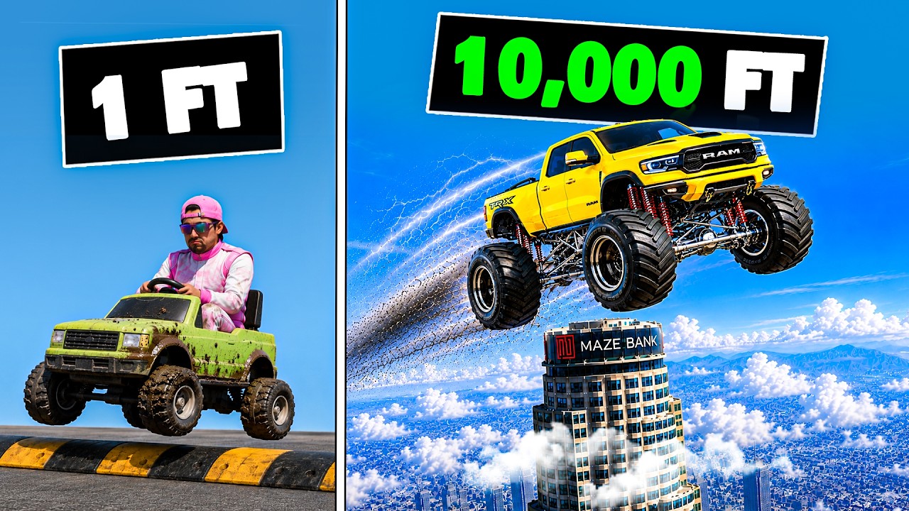How High Can You Fly? The GTA 5 Monster Truck Jumps Challenge