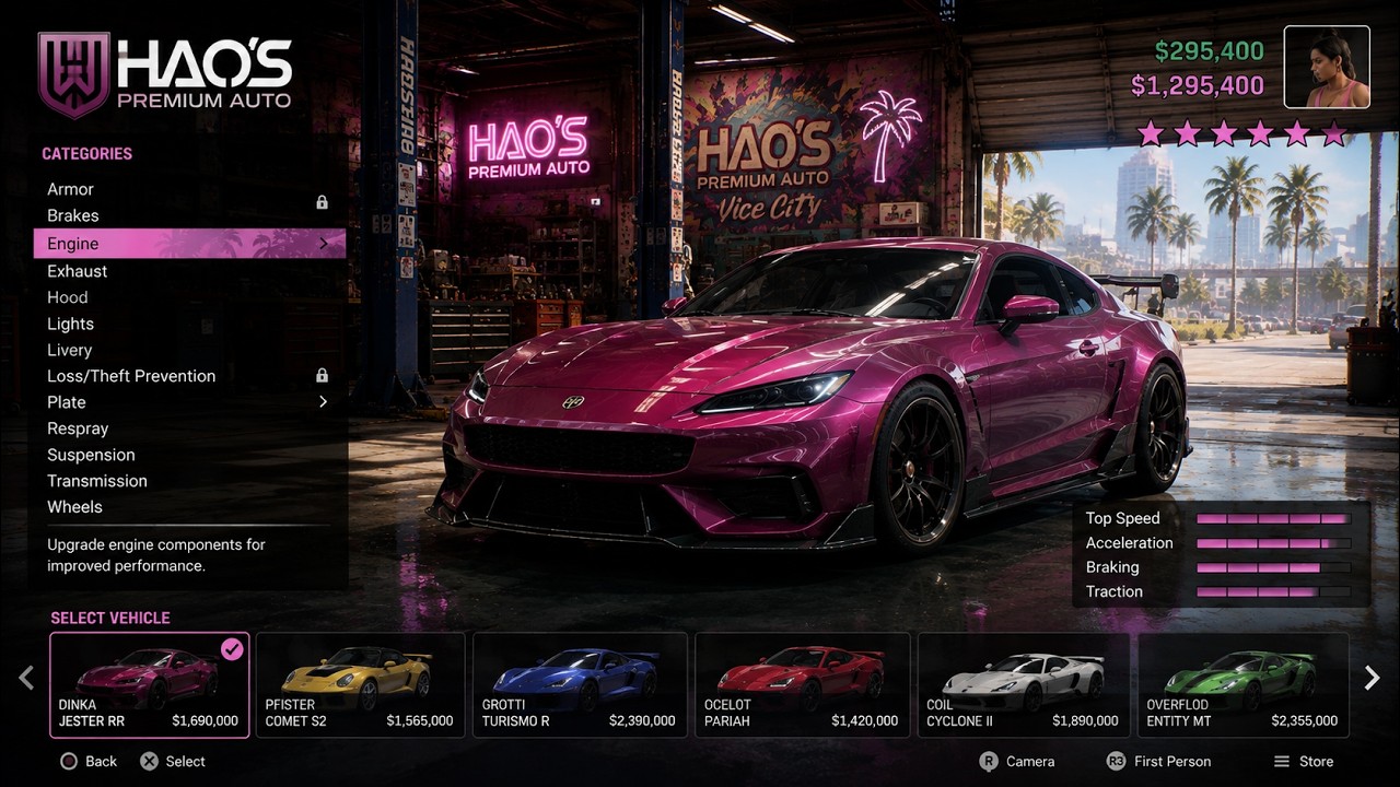 GTA 6 Car Customization: Leaks Reveal the Deepest Tuning System Yet